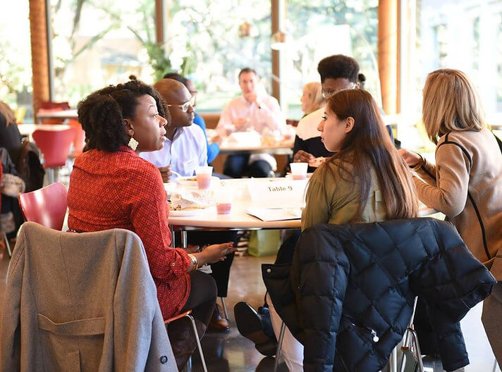EMERGE Scholars and mentors at lunch