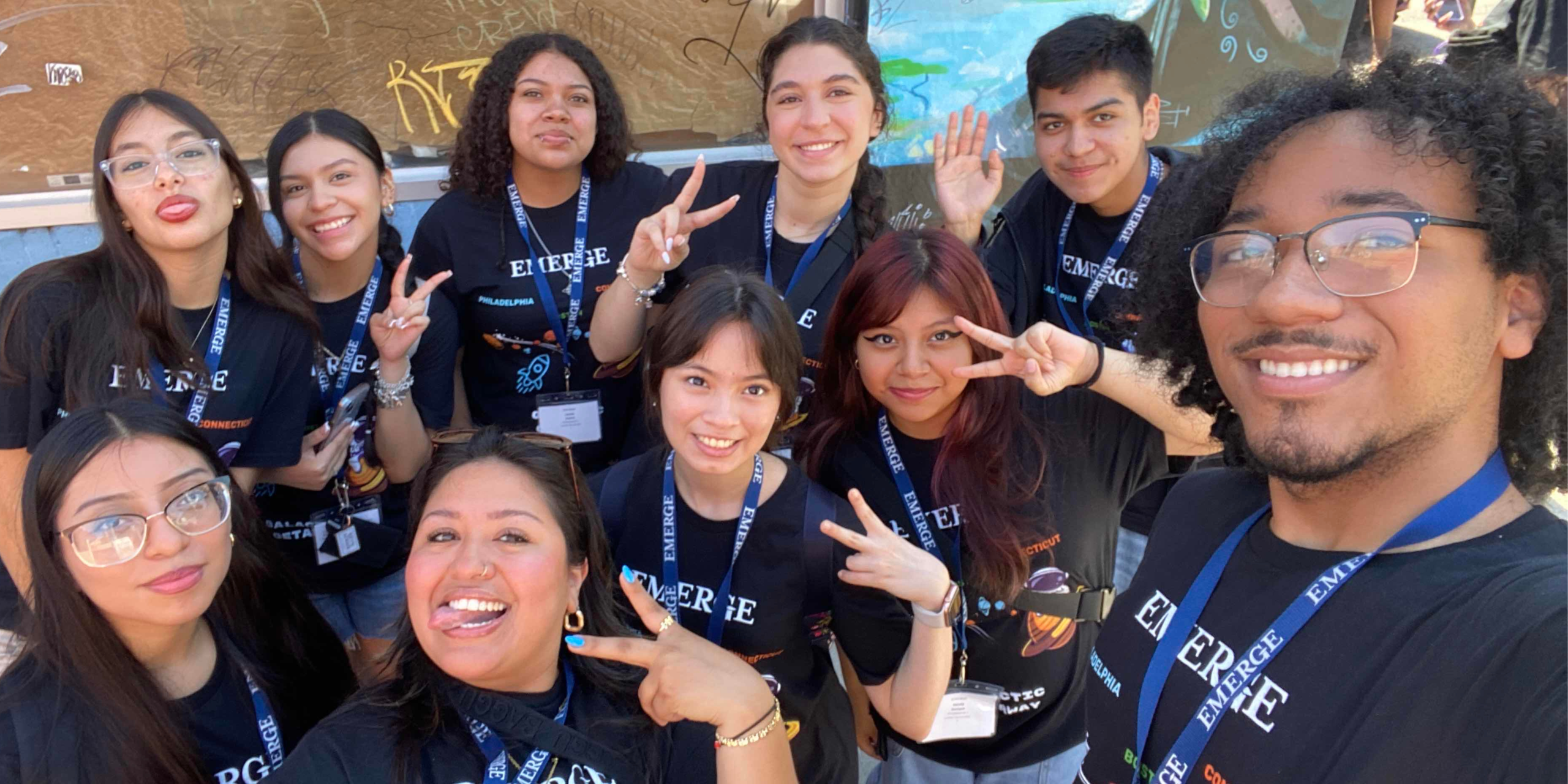 Diana Villatoro Sorto And Emerge Students On Ste Trip