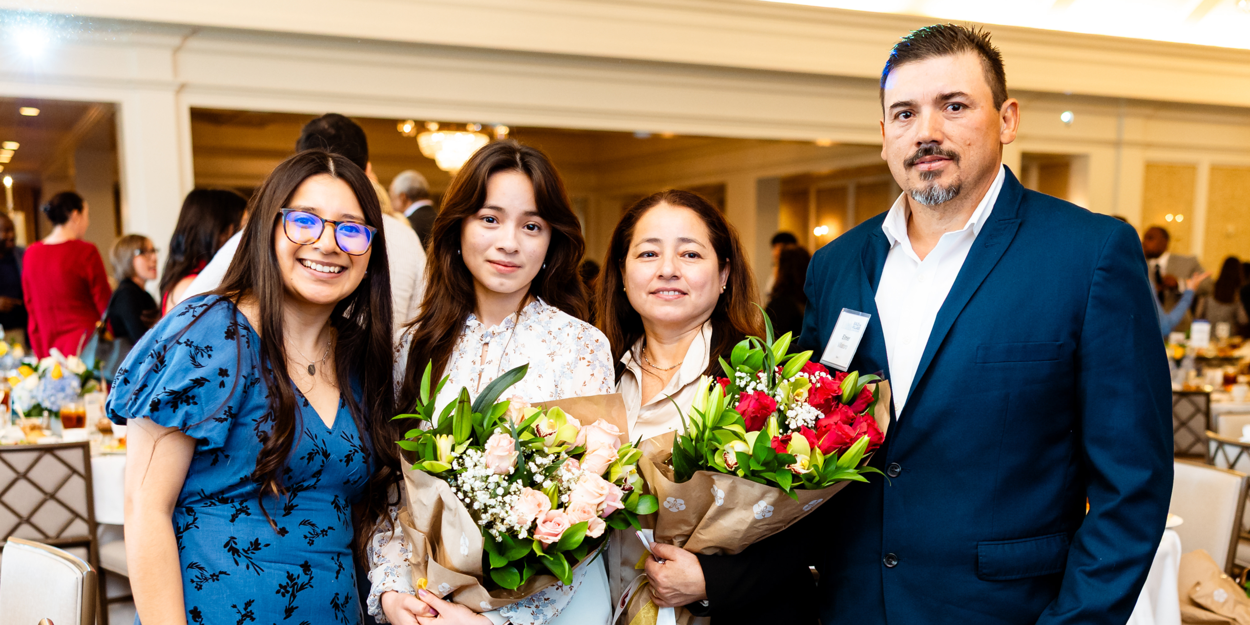 Diana Villatoro Sorto With Program Manager And Parents